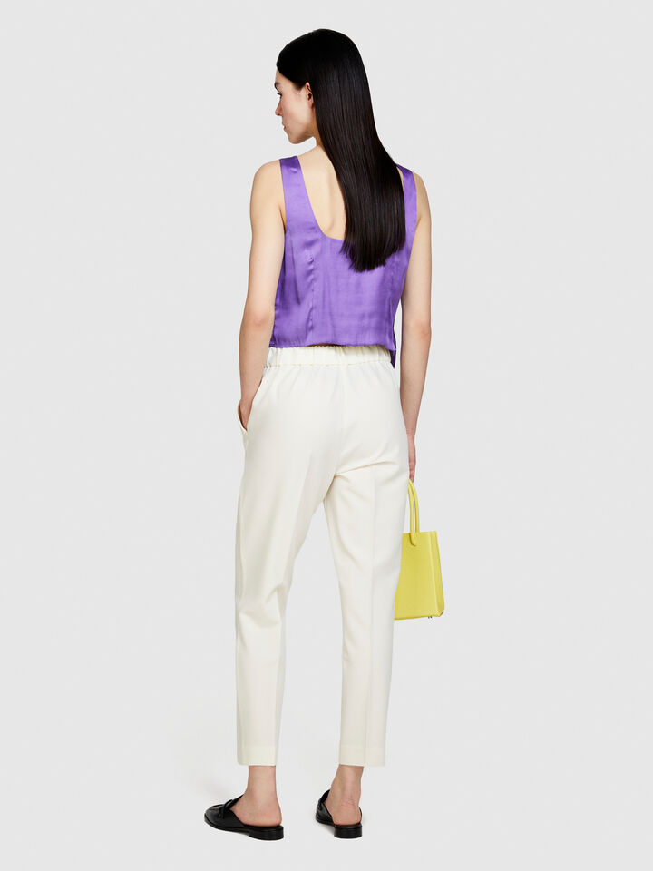 Solid color joggers - women's joggers - Creamy White | Sisley image number 3